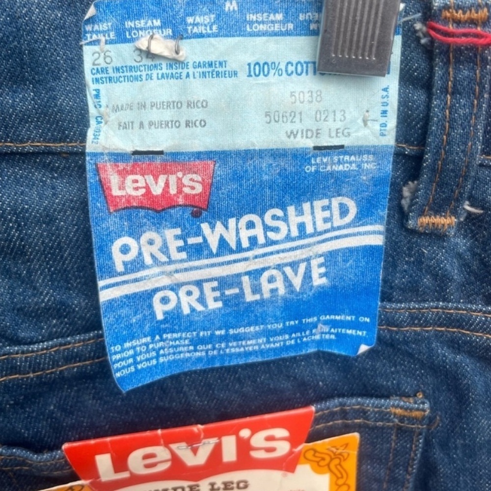 Levi's 1970’s Orange Tag Wide Leg Jeans with Tags - Picture 4 of 14